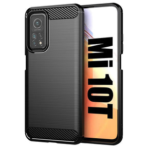 Противоударен Силиконов Калъф за Xiaomi Mi 10T/Pro, Forcell Carbon Case, Черен