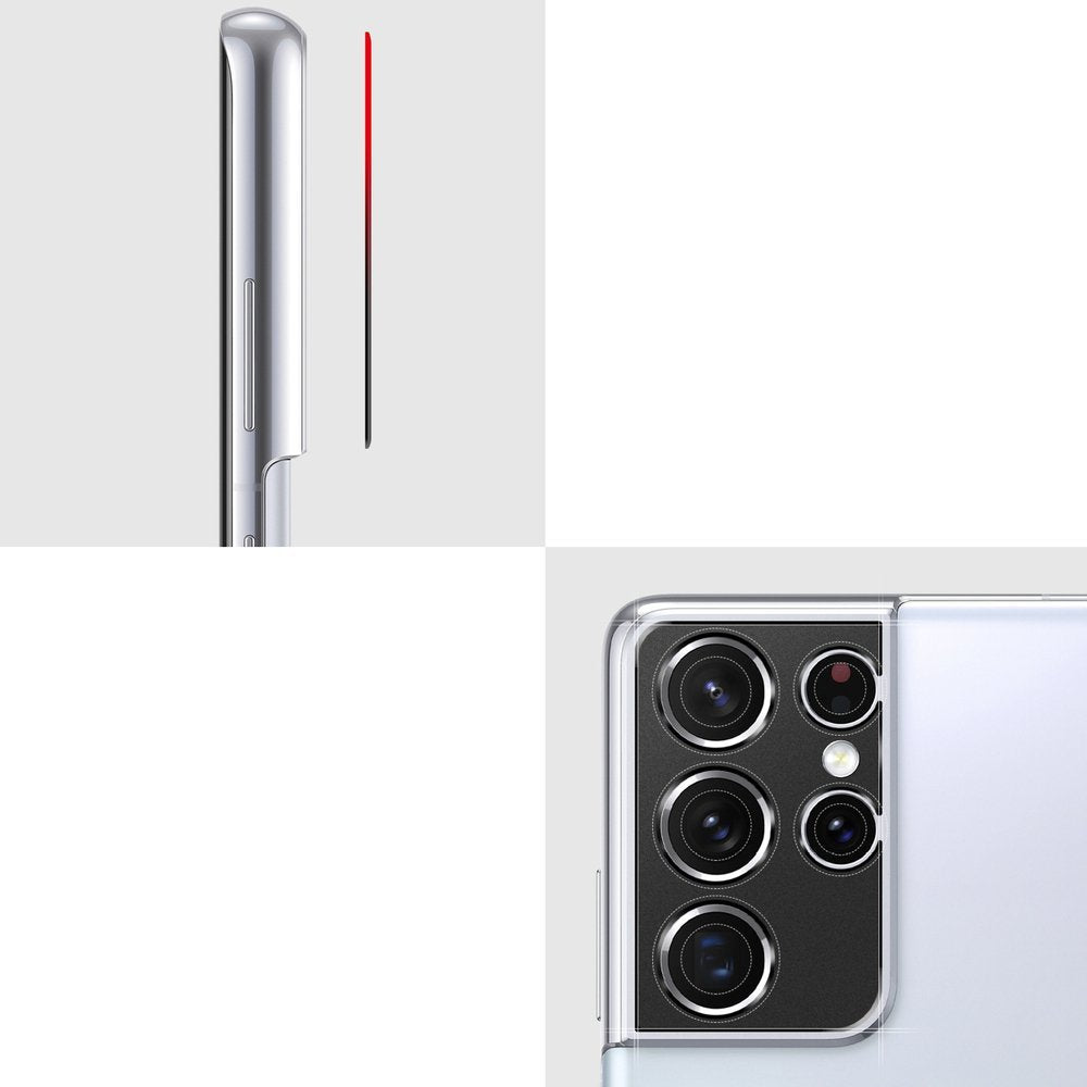 Удароустойчив Протектор за Камерата на Samsung S21 Ultra, Full Cam Glass, Черен (4)