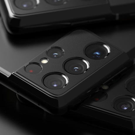 Удароустойчив Протектор за Камерата на Samsung S21 Ultra, Full Cam Glass, Черен (2)