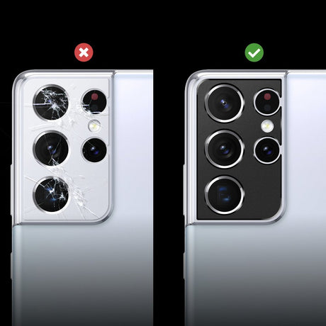 Удароустойчив Протектор за Камерата на Samsung S21 Ultra, Full Cam Glass, Черен (5)