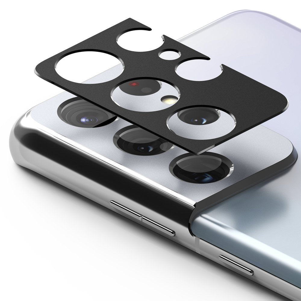 Удароустойчив Протектор за Камерата на Samsung S21 Ultra, Full Cam Glass, Черен