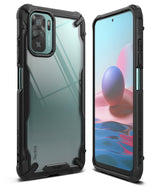 Противоударен Хибриден Калъф за Xiaomi Redmi Note 10/10S, Ringke Fusion X Case, Черен
