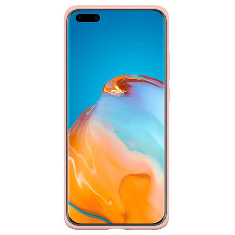 Оригинален Кожен Калъф за Huawei P40 Pro PU Case, Розов (3)