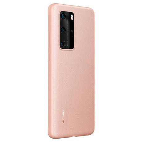 Оригинален Кожен Калъф за Huawei P40 Pro PU Case, Розов (2)