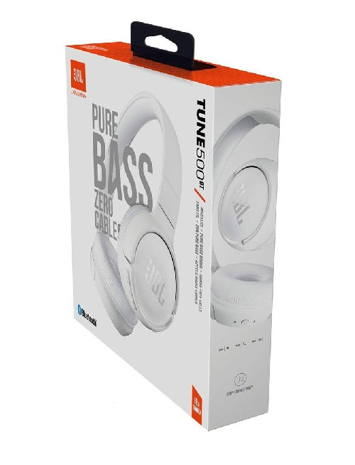 Слушалки с Кабел, JBL Tune 500 Headphones Jack 3.5mm, Бял (4)