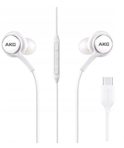 Оригинални Слушалки USB-C Samsung Handsfree EO-IC100BWEG AKG, Бял (Bulk)
