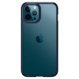Противоударен Хибриден Калъф за iPhone 12/Pro, Spigen Ultra Hybrid Case, Син (5)
