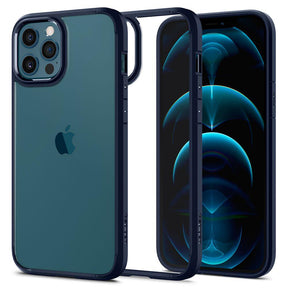 Противоударен Хибриден Калъф за iPhone 12/Pro, Spigen Ultra Hybrid Case, Син