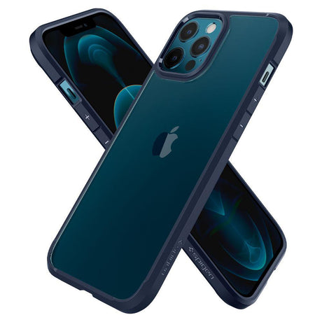 Противоударен Хибриден Калъф за iPhone 12/Pro, Spigen Ultra Hybrid Case, Син (2)