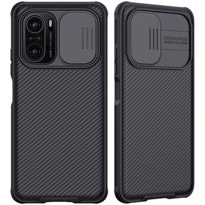 Калъф с Плъзгач за Камера за Xiaomi Poco F3, Nillkin CamShield Case, Черен