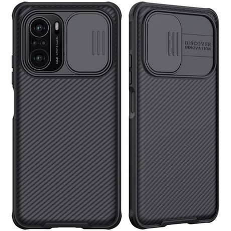 Калъф с Плъзгач за Камера за Xiaomi Poco F3, Nillkin CamShield Case, Черен