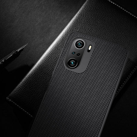 Калъф с Фибро Влакна за Xiaomi Poco F3, Nillkin Textured Case, Черен (3)