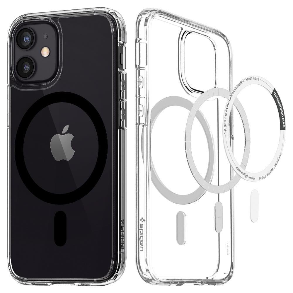 Magsafe Противоударен Калъф за iPhone 12/Pro, Spigen Ultra Hybrid Case, Черен (2)