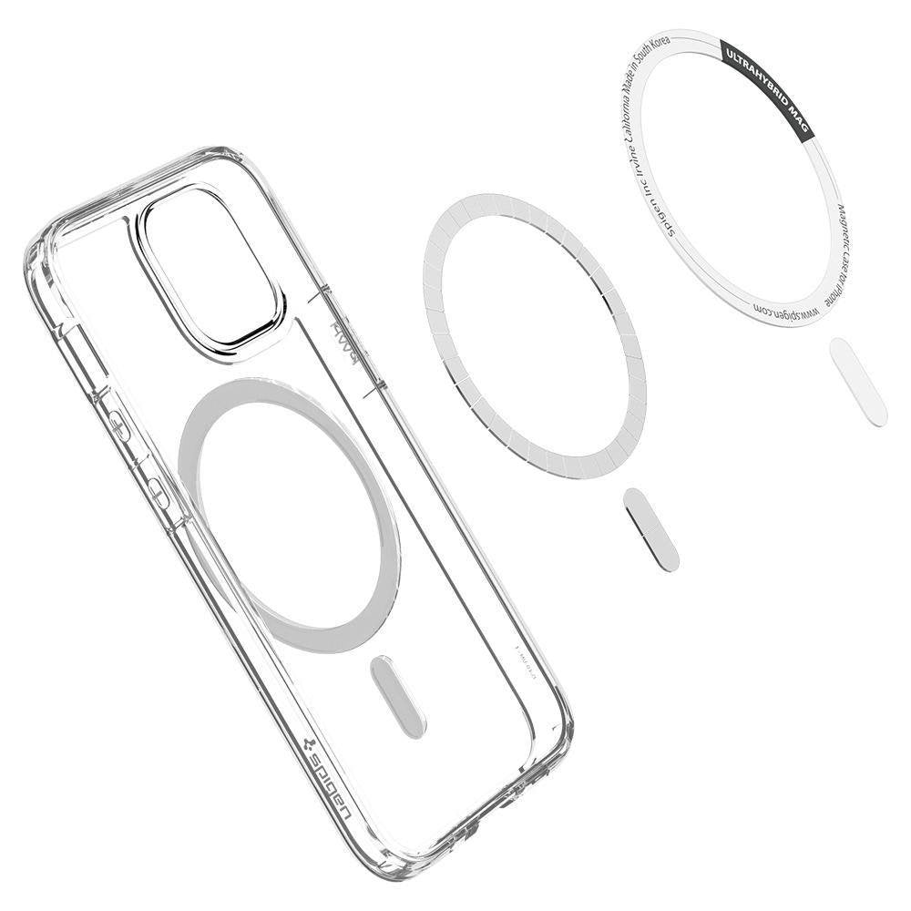 Magsafe Противоударен Калъф за iPhone 12/Pro, Spigen Ultra Hybrid Case, Черен (8)