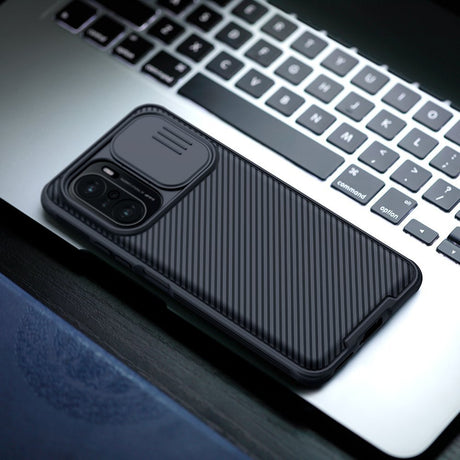 Калъф с Плъзгач за Камера за Xiaomi Poco F3, Nillkin CamShield Case, Черен (3)