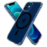 Magsafe Противоударен Калъф за iPhone 12/Pro, Spigen Ultra Hybrid Case, Черен (3)
