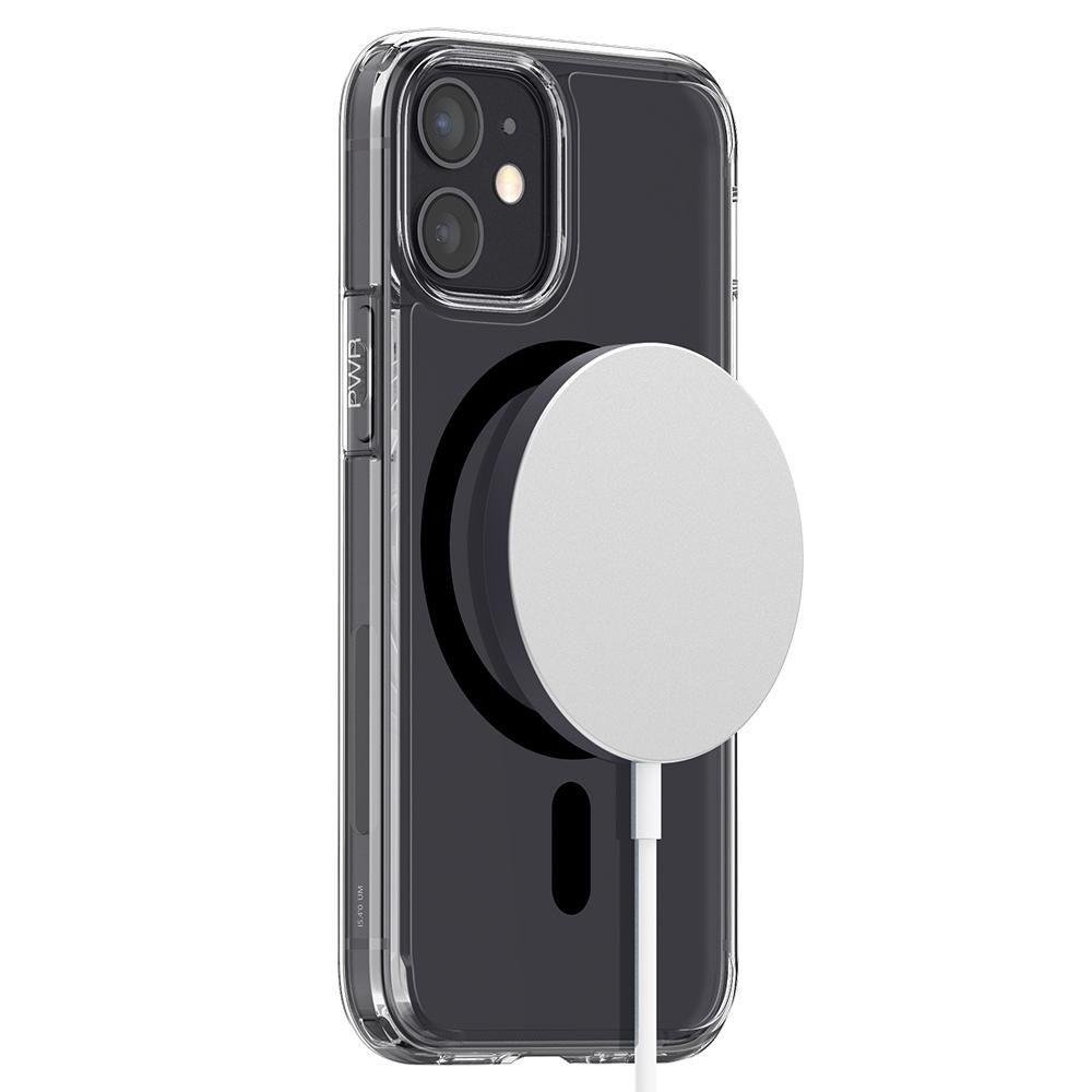 Magsafe Противоударен Калъф за iPhone 12/Pro, Spigen Ultra Hybrid Case, Черен (4)