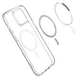 Magsafe Противоударен Калъф за iPhone 12/Pro, Spigen Ultra Hybrid Case, Бял (3)