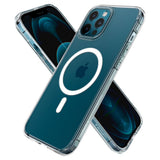 Magsafe Противоударен Калъф за iPhone 12/Pro, Spigen Ultra Hybrid Case, Бял (2)