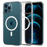 Magsafe Противоударен Калъф за iPhone 12/Pro, Spigen Ultra Hybrid Case, Бял