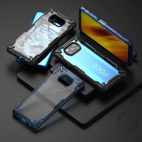 Противоударен Хибриден Калъф за Xiaomi Poco F3, Ringke Fusion X Camo Case, Черен (6)