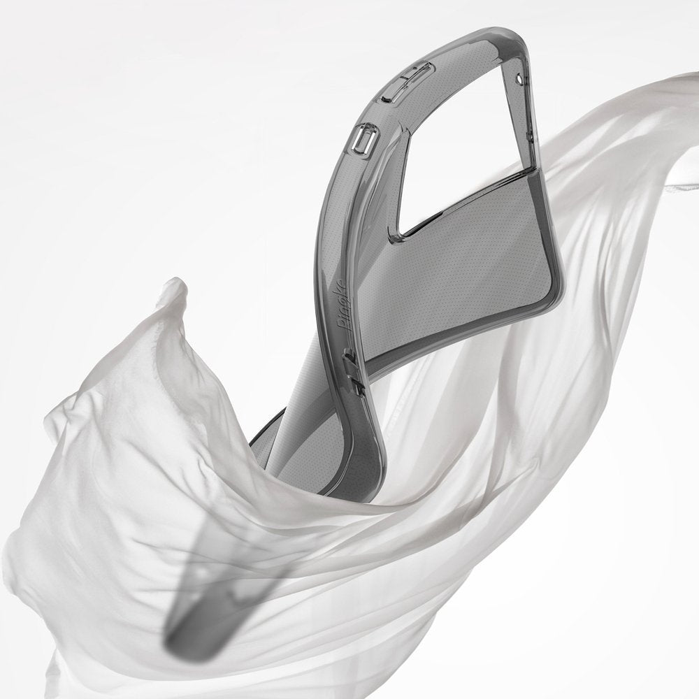 Противоударен Силиконов Калъф за Samsung S21 Ultra, Полупрозрачен, Ringke Air Case, Черен (3)