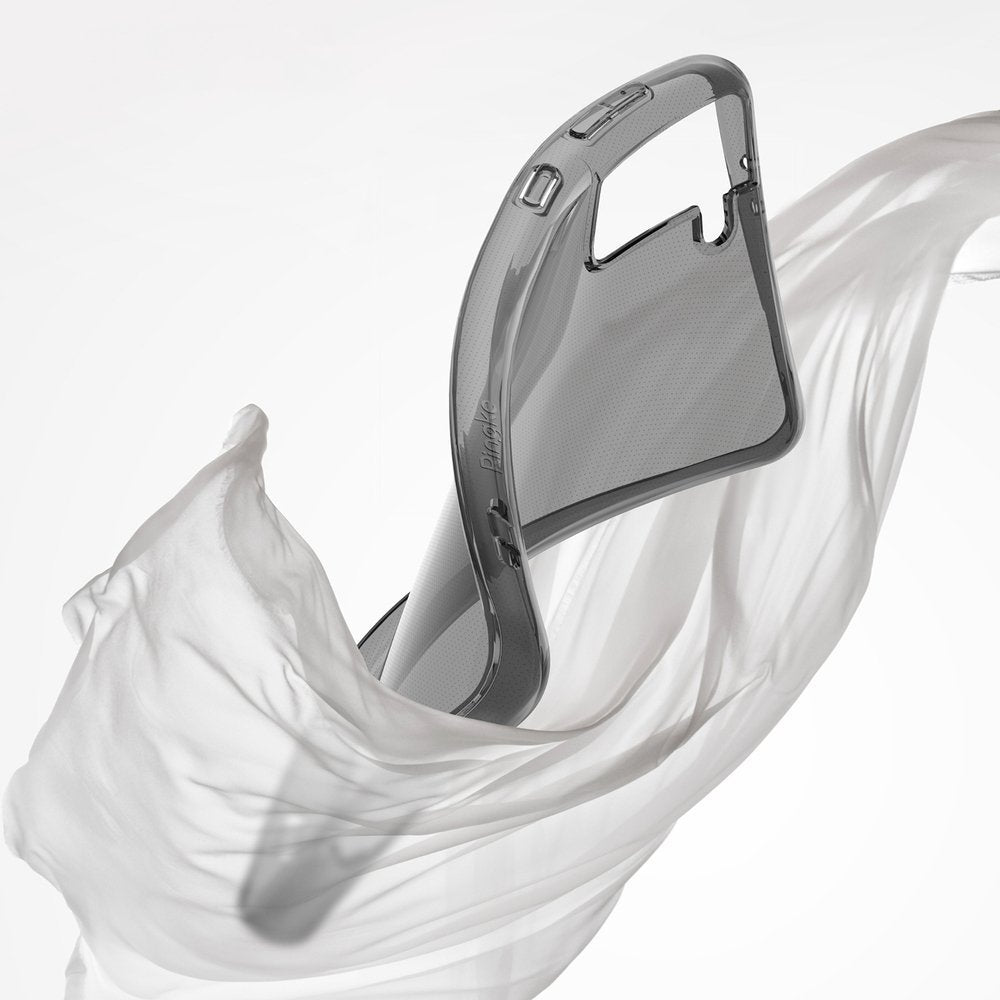 Противоударен Силиконов Калъф за Samsung S21 Plus, Полупрозрачен, Ringke Air Case, Черен (4)