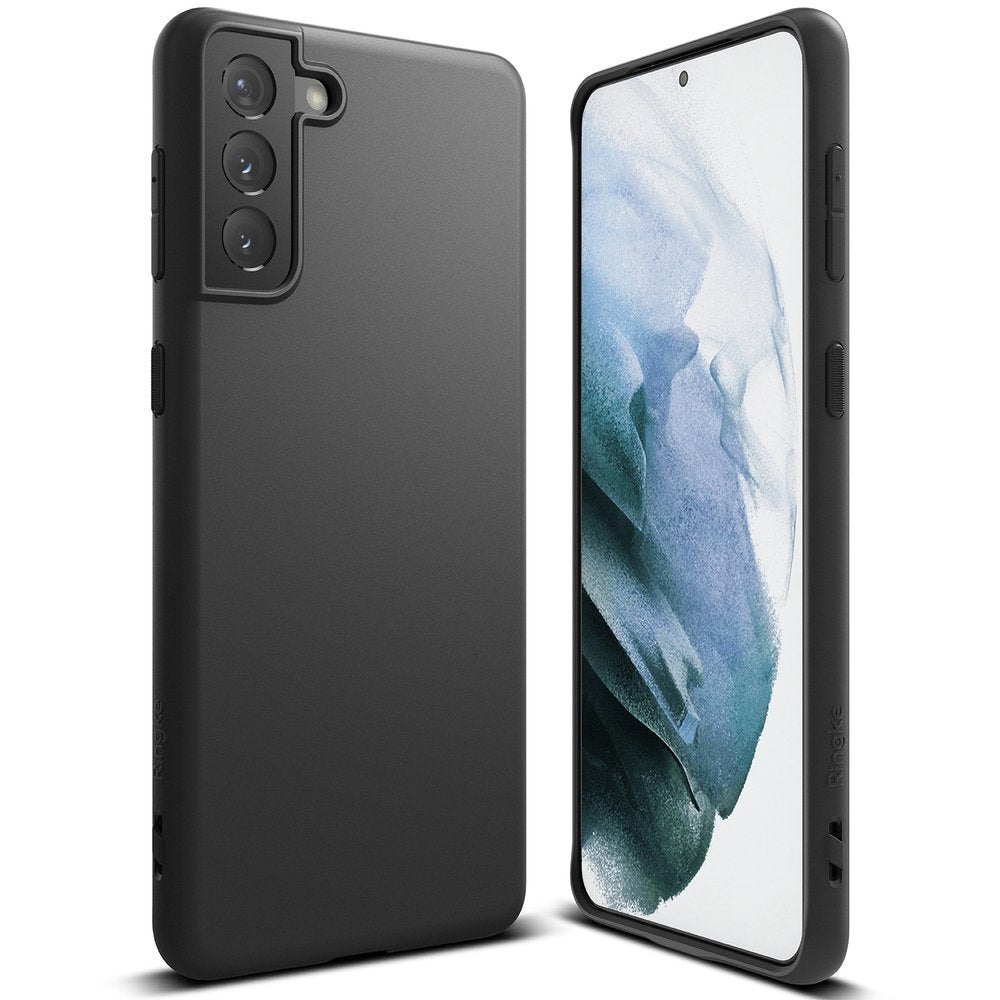 Противоударен Силиконов Калъф за Samsung S21 Plus, Ringke Air S Case, Черен (3)