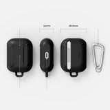 Противоударен Силиконов Калъф за Apple AirPods Pro, Ringke Case, Черен (2)