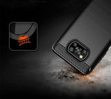 Противоударен Силиконов Калъф за Xiaomi Poco X3, Forcell Carbon Case, Черен (3)