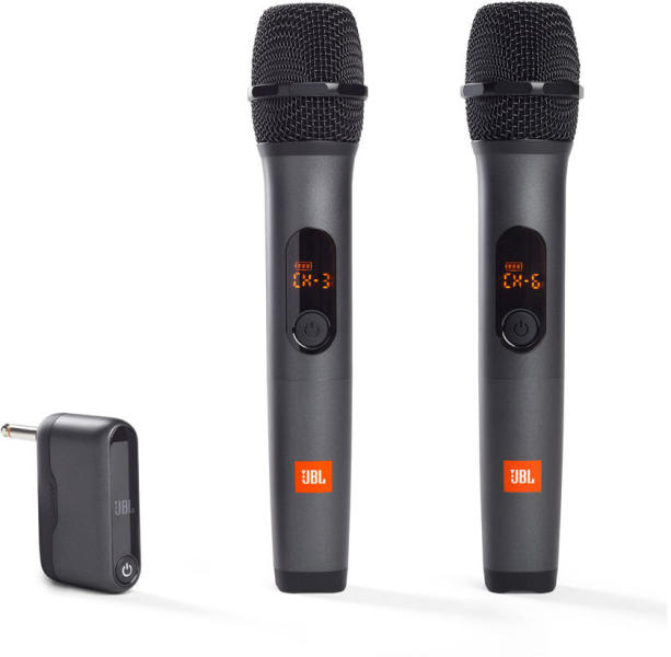 Безжични Микрофони 2бр., JBL Wireless Mic, Черен