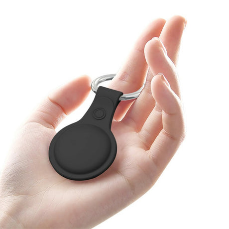Силиконов Калъф + Протектори за Apple AirTag, Flexible Case Trio, Черен (2)
