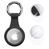 Силиконов Калъф + Протектори за Apple AirTag, Flexible Case Trio, Черен