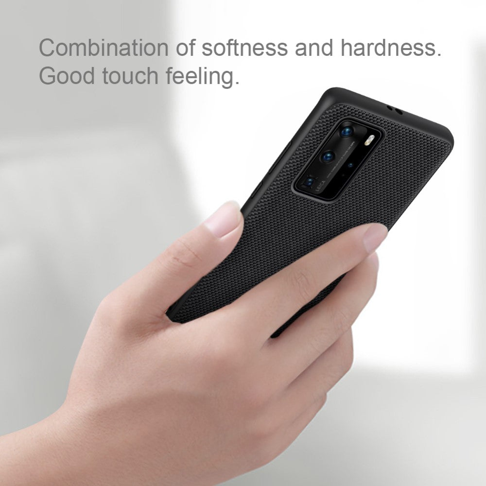 Калъф с Фибро Влакна за Huawei P40 Pro, Nillkin Textured Case, Черен (4)