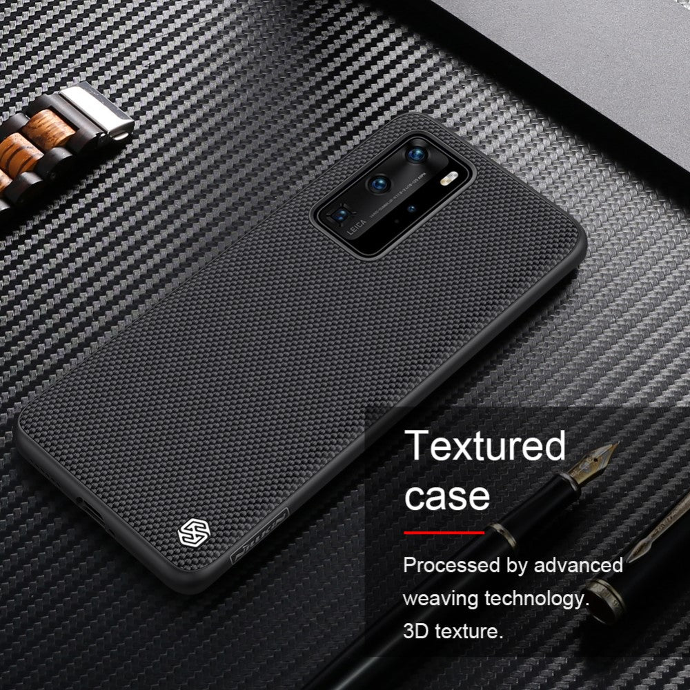 Калъф с Фибро Влакна за Huawei P40 Pro, Nillkin Textured Case, Черен (5)