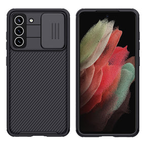 Калъф с Плъзгач за Камера за Samsung S21 FE, Nillkin CamShield Case, Черен
