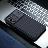 Калъф с Плъзгач за Камера за Samsung S21 FE, Nillkin CamShield Case, Черен (8)