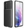 Силиконов Калъф за Samsung S21 FE, New Carbon Case, Черен