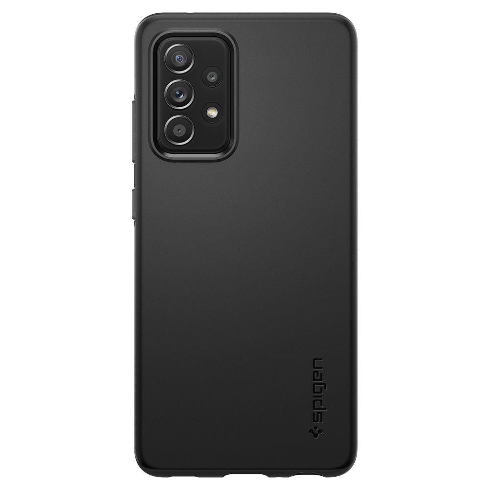 Противоударен Калъф за Samsung A52, Spigen Thin Fit Case, Черен (2)