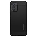 Противоударен Силиконов Калъф за Samsung A52, Spigen Rugged Armor Case, Черен (2)