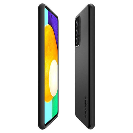 Противоударен Калъф за Samsung A52, Spigen Thin Fit Case, Черен (4)