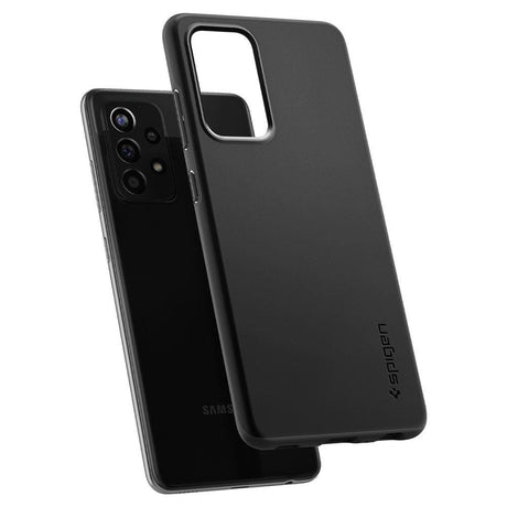 Противоударен Калъф за Samsung A52, Spigen Thin Fit Case, Черен (6)