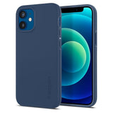 Противоударен Калъф за iPhone 12 Mini, Spigen Thin Fit Case, Син (4)