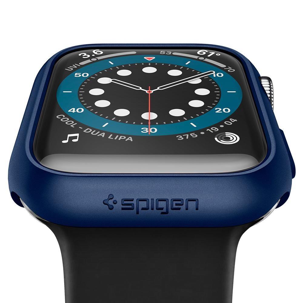 Противоударен Калъф за Apple Watch SE/ 6/ 5/ 4 44 mm, Spigen Thin Fit Case, Син (4)