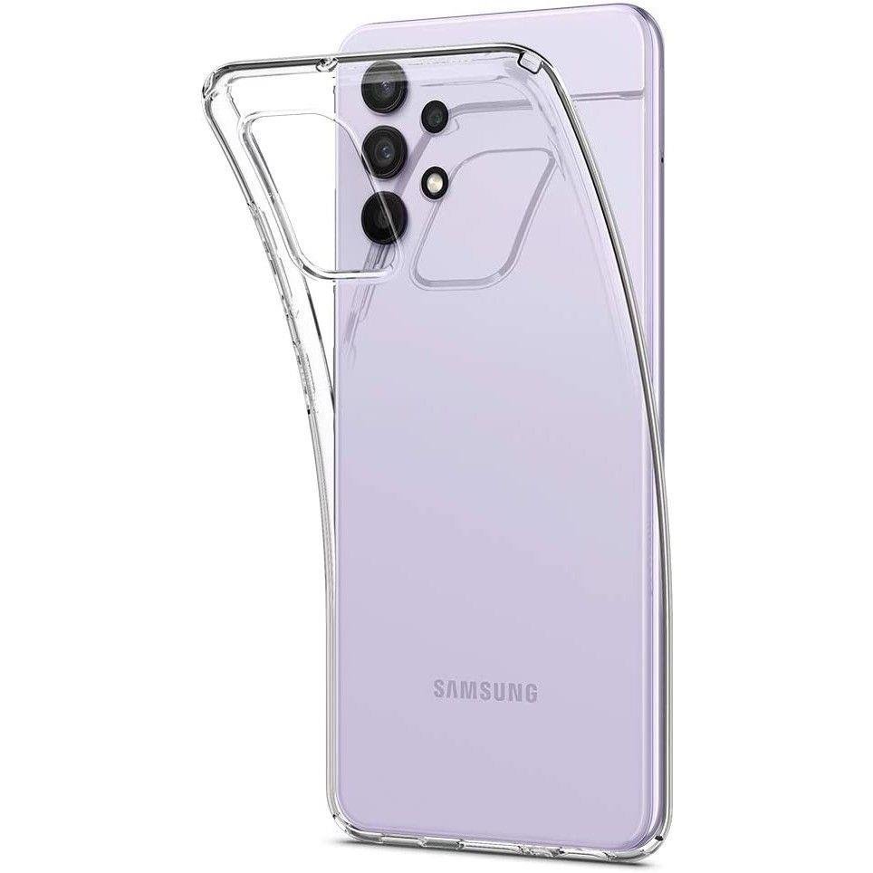Противоударен Силиконов Калъф за Samsung A32 4G, Spigen Liquid Crystal Case, Прозрачен (5)