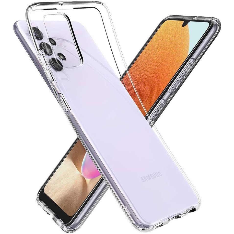 Противоударен Силиконов Калъф за Samsung A32 4G, Spigen Liquid Crystal Case, Прозрачен (3)