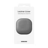 Оригинален Кожен Калъф за Слушалки Samsung Galaxy Buds Pro/Live, Leather Cover Case EF-VR180, Сив (4)
