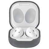 Оригинален Кожен Калъф за Слушалки Samsung Galaxy Buds Pro/Live, Leather Cover Case EF-VR180, Сив