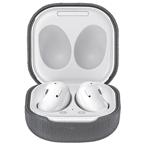 Оригинален Кожен Калъф за Слушалки Samsung Galaxy Buds Pro/Live, Leather Cover Case EF-VR180, Сив