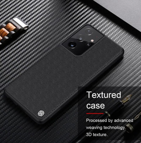 Калъф с Фибро Влакна за Samsung S21 Ultra, Nillkin Textured Case, Черен (4)